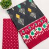 COTTON FANCY IKAAT PRINT SAREE - Slate Dark Gray