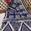 COTTON BATIK PRINT SAREE - Neavy Blue