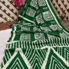 COTTON BATIK PRINT SAREE - Dark green