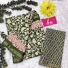 BAGRU BLOCK PRINT MODAL MULCOTTON SAREE - Mehndi