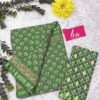 BAGRU BLOCK PRINT MODAL MULCOTTON SAREE - Olive green