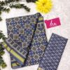 BAGRU BLOCK PRINT MODAL MULCOTTON SAREE - dark gray