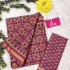 BAGRU BLOCK PRINT MODAL MULCOTTON SAREE - Wine